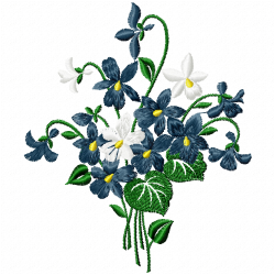 Flowers And Tree Embroidery Design 11